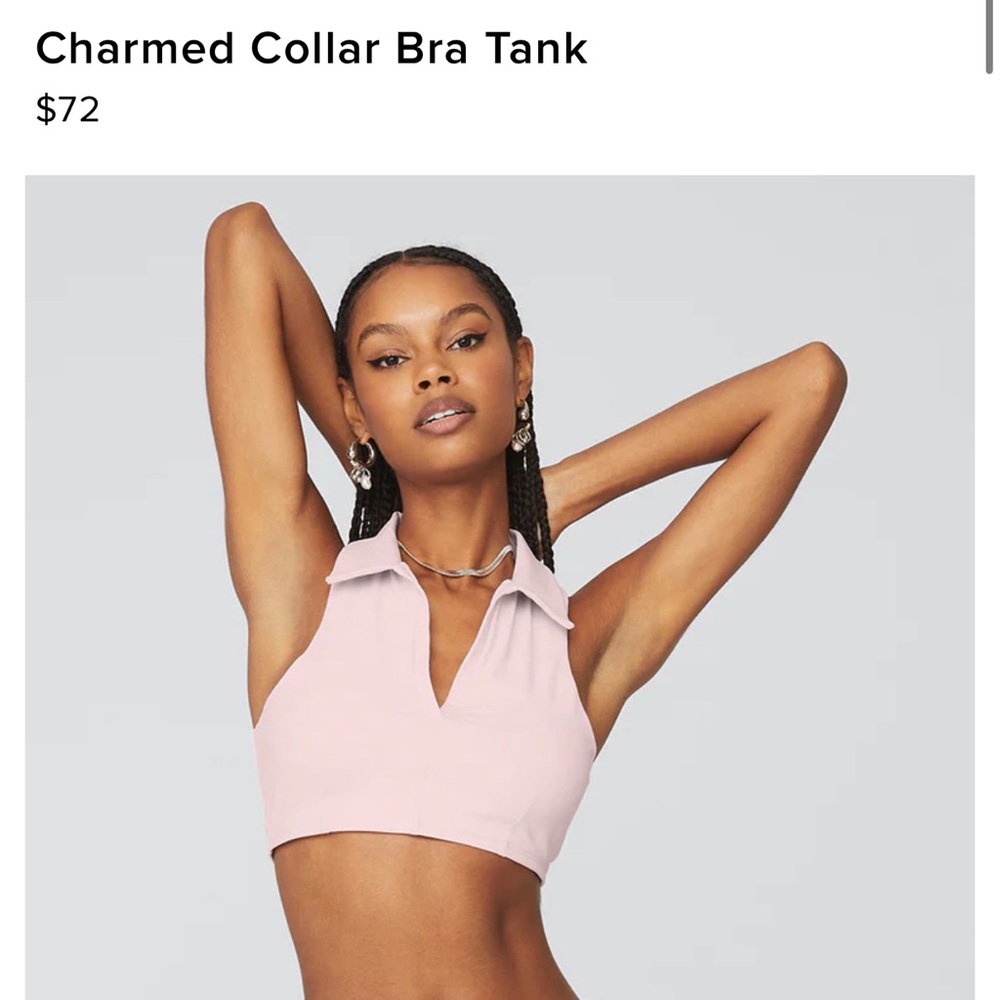 Brand New! Alo Charmed Collar Bra Tank - Size S
